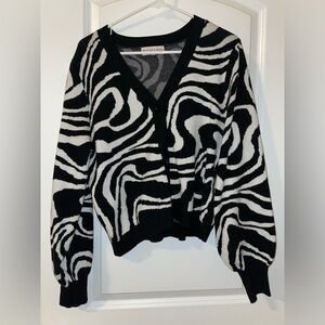 Black and White Zebra Print Sweater